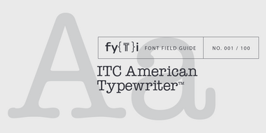 ITC American Typewriter Font Feldführer