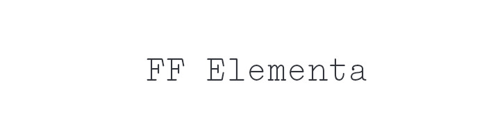FF Elementa Font