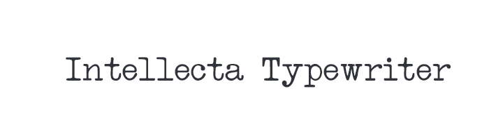 Intellecta Typewriter Font