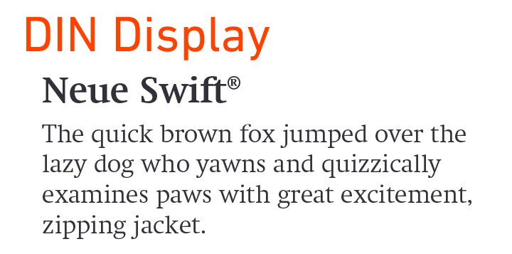 DIN Next and Neue Swift
