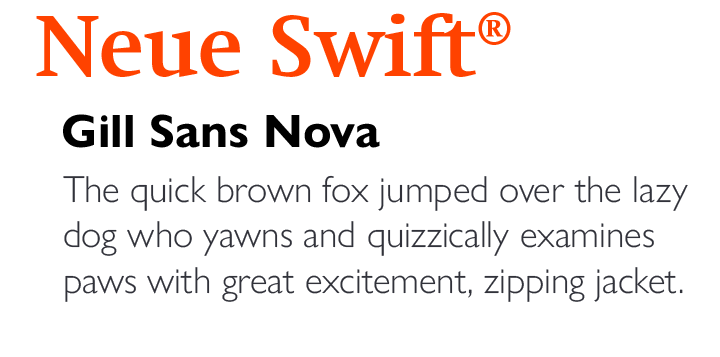 Neue Swift by Linotype