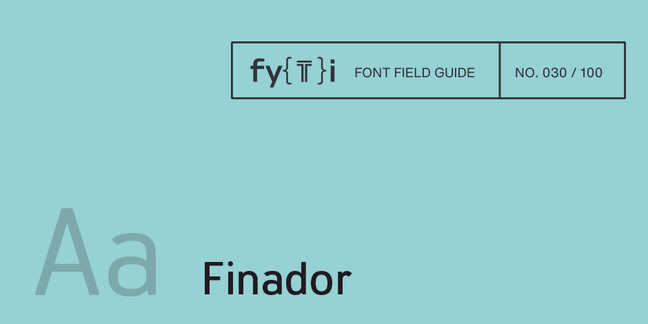 Finador-Font-Field-Guide-Kopfzeile