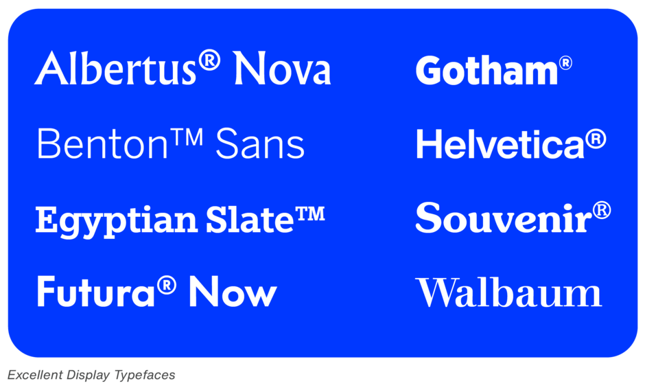 Choosing Display Fonts Background