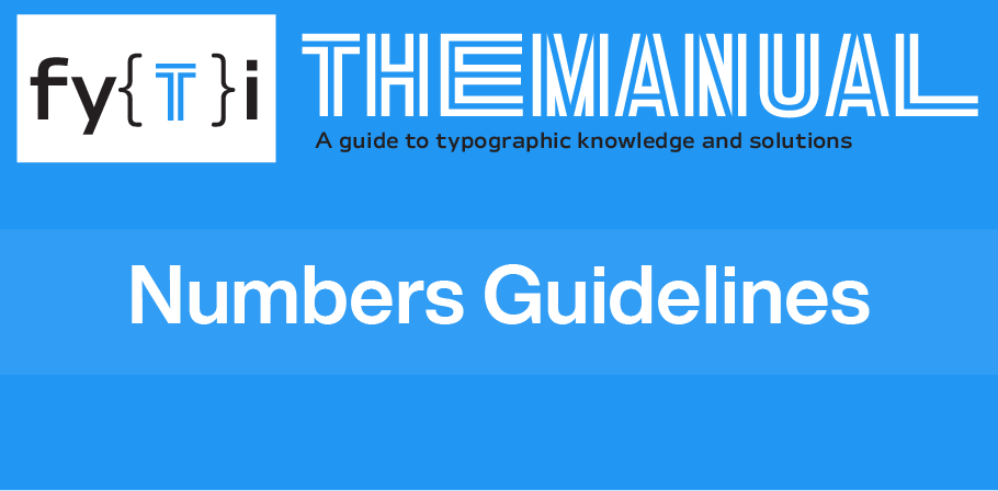 Numbers Guidelines Manual Numbers Guidelines Manual